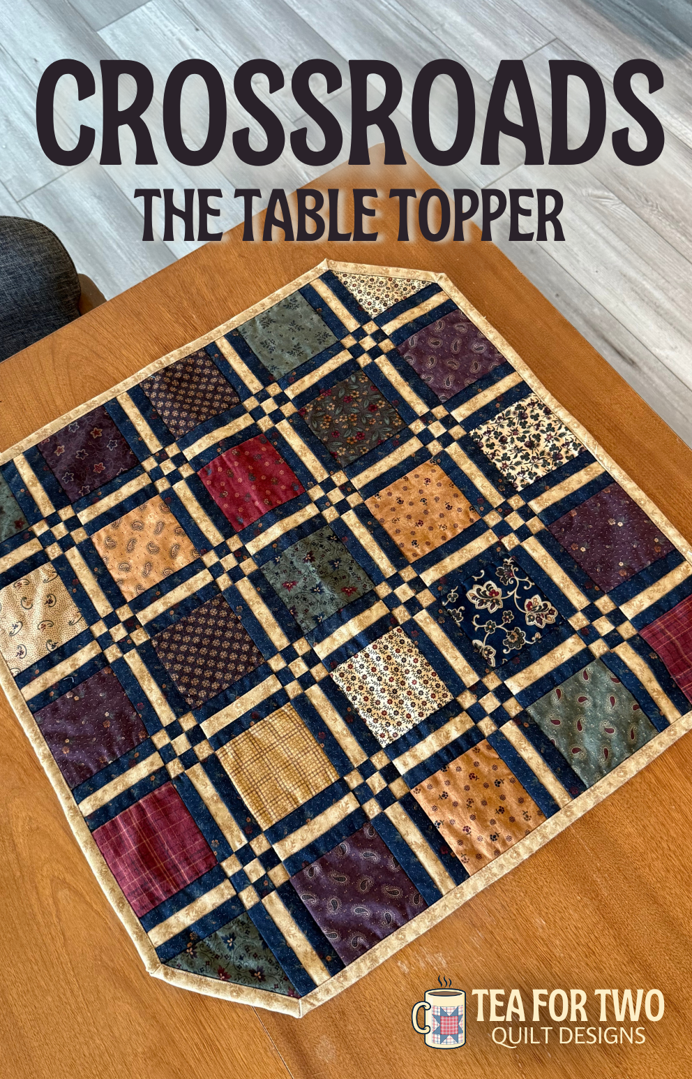 Crossroads Table Topper Pattern by Tea for Two Designs