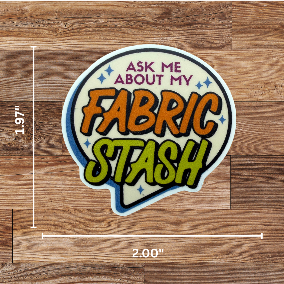 Fabric Stash Sticker - 4 Pack