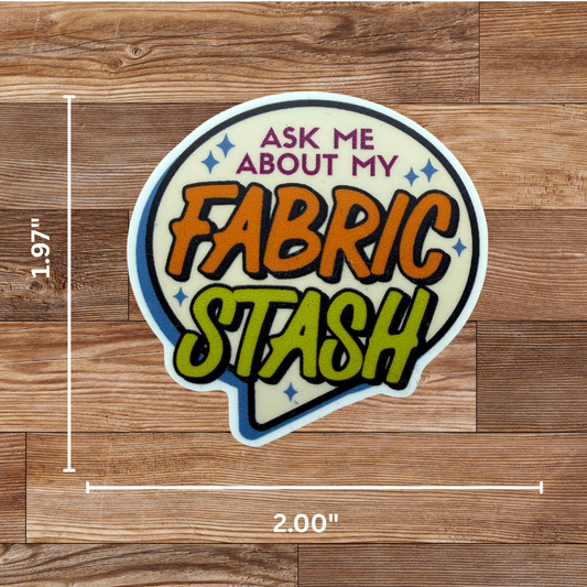 Fabric Stash Sticker - 4 Pack
