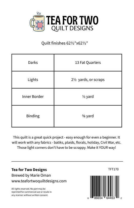 Goosebumps Quilt Pattern by Tea for Two Designs