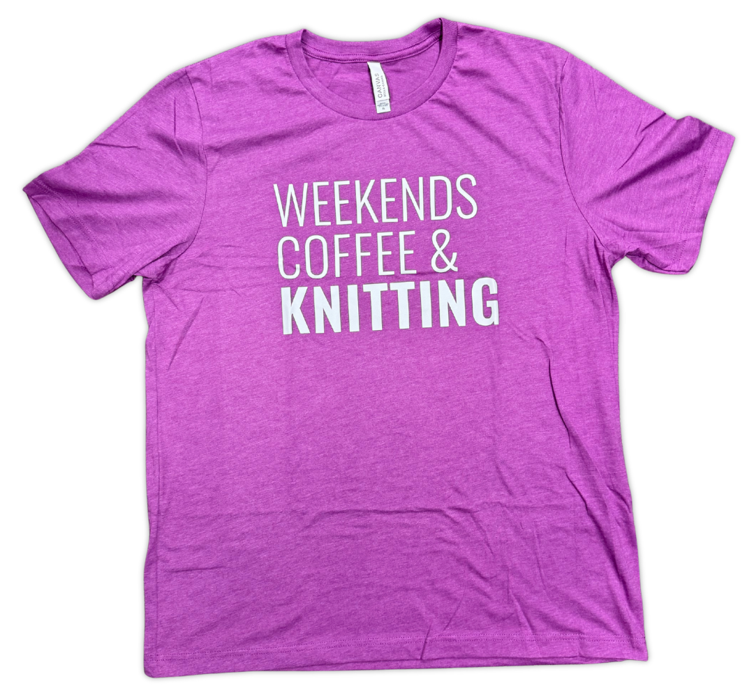 T2Q Co-Op 'Weekends, Coffee, and Knitting' T-Shirt