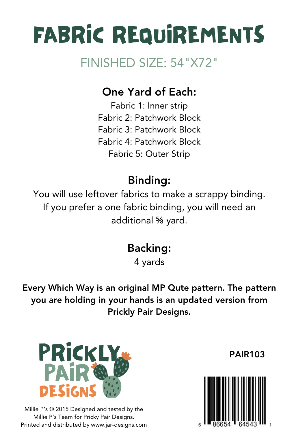 Every Which Way Quilt Pattern by Prickly Pair Designs