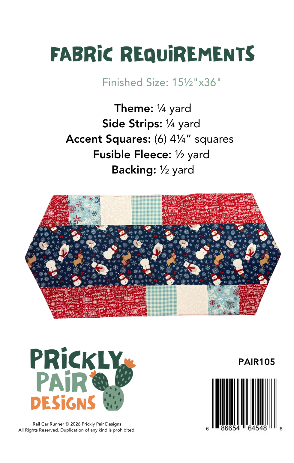 Rail Car Runner Pattern