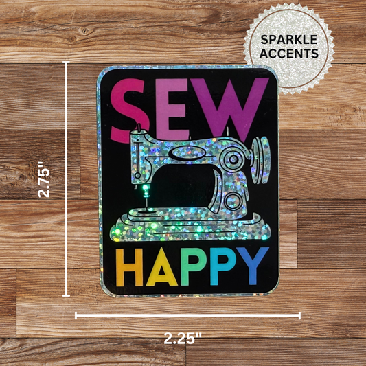 Sew Happy Sticker - 4 Pack