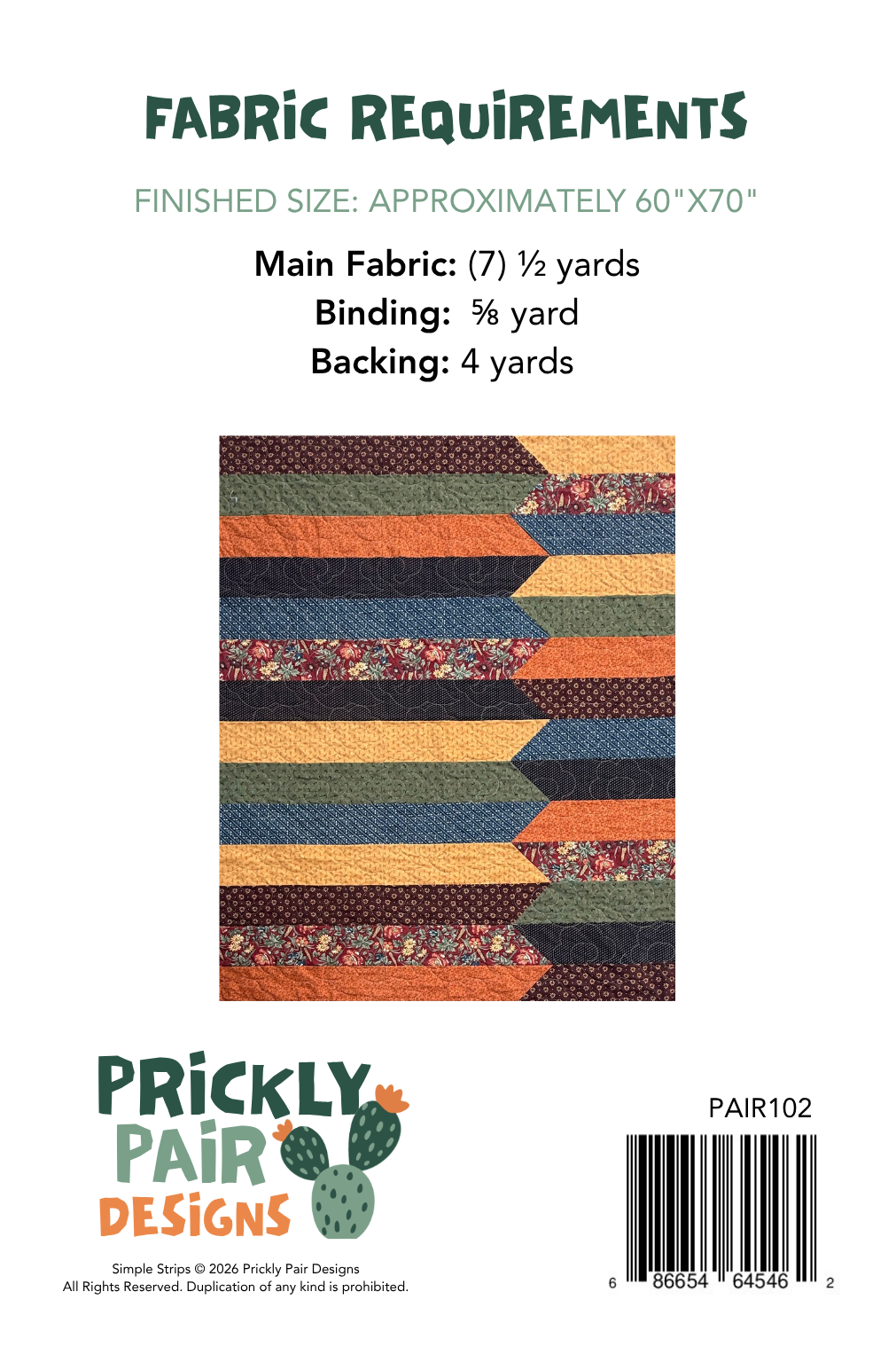 Simple Strips Quilt Pattern