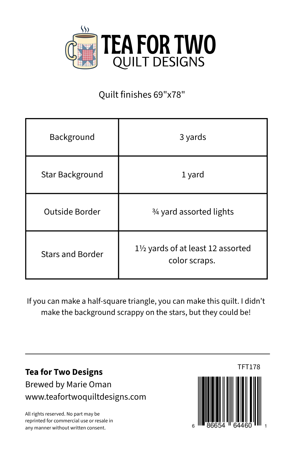 Wicker (The Quilt) Quilt Pattern by Tea for Two Designs